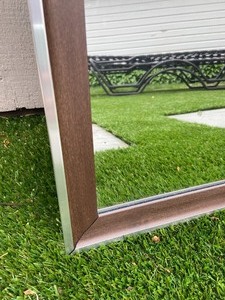 Standing Full Length Mirror w Wood & Metal Frame