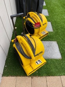 2 Large Shop Vac Air Movers w Wheels & Extended Pull Handle