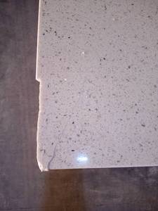 36 in. Metal Bathroom Vanity in Gray with Iced White Engineered Marble Vanity Top and White Sink (Damaged Top)