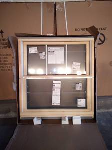 NEW 37.625 in. x 40.875 in. 400 Series Double Hung Wood Window with White Exterior by Andersen (Bonus Insect Screens)