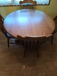 lot 106 image: Kitchen Table with Four Chairs