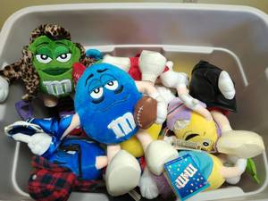lot 193 image: Large Bin Full of M&M Plushies