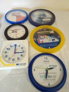 lot 35 image: Six Prescription Promotional Clocks