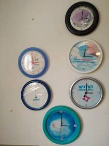 lot 36 image: Six Prescription Promotional Clocks
