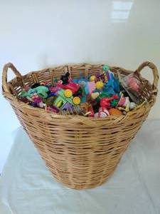 lot 70 image: Basket Full of Wind Up Toys
