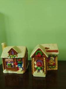 lot 201 image: Two M&Ms Winter Themed Cookie Jars