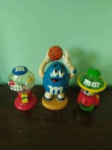 lot 215 image: Lot of 3 M&M Candy Dispensers