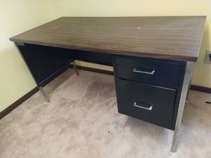 lot 241 image: Office Desk and 2 Chairs