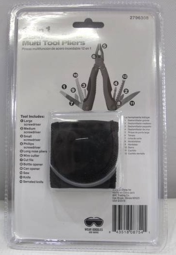 lot 507 image: Steel Grip 12-in-1 Stainless Steel Multi Tool with Pliers