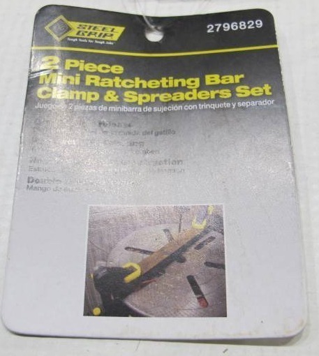 lot 510 image: Lot of 4 Steel Grip Mini Ratcheting Bar ClampsSpreaders