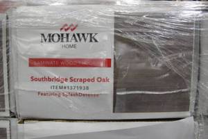 lot 526 image: Mohawk Home (37 Boxes) Southbridge Scraped Oak Laminate Wood Flooring