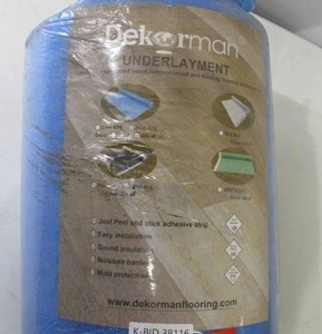 lot 568 image: Decorman Laminate Wood Floor Underlayment 3mm - 200 Square Feet