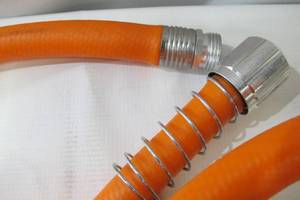 lot 572 image: Orange 100-Foot Heavy Duty Garden Hose