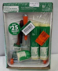 lot 576 image: 8-Piece Painting Set - Brush, Rollers, Tray