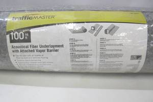 lot 529 image: Trafficmaster 100 sq. ft. 3 ft. x 33.34 ft. x 18 in. Acoustical Underlayment with Attached Vapor Barrier for Laminate Flooring
