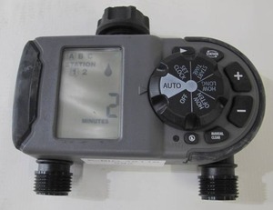 lot 592 image: Orbit 2-Outlet Hose Faucet Timer
