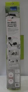 lot 595 image: Legrand - Wiremold In-Wall Flat Screen TV Power and Cable Concealment Grommet Kit - White