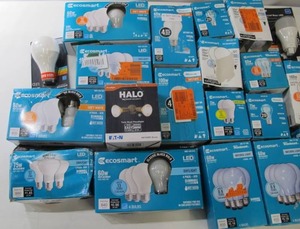 lot 596 image: Lot of 20 Boxes EcoSmart Light Bulbs