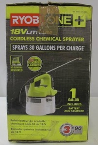 lot 534 image: Ryobi One18V Lithium Cordless Chemical Sprayer with Battery and Charger