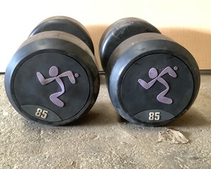 lot 143 image: 85 LB Dumbell Pair