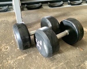 lot 133 image: 45 LB Dumbbell Pair