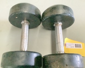 lot 127 image: 25 LB Dumbbell Pair