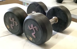 lot 123 image: 30 LB Dumbbell Pair