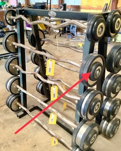 lot 155 image: 50 LB Durabar Curl Barbell