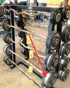 lot 157 image: 90 LB Durabar Curl Barbell