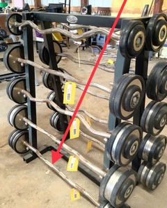lot 158 image: 110 LB Durabar Curl Barbell