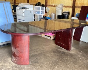 lot 216 image: Conference Table, Glass Top