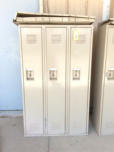 lot 257 image: 3 Door Full Length Lockers