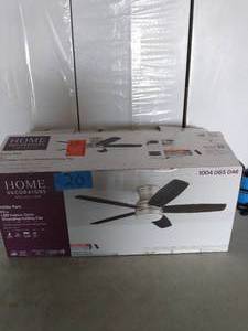 HOME DECORATORS COLLECTION Ashby Park 52 in. White Color Changing Integrated LED Brushed Nickel Ceiling Fan with Light Kit and Remote Control