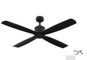 HOME DECORATORS COLLECTION Kitteridge 52 in. Indoor Matte Black Ceiling Fan
