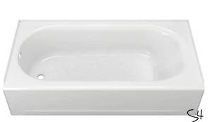 AMERICAN STANDARD Princeton 60 in. x 30 in. Americast Apron-Front Bathtub with Left Hand Drain