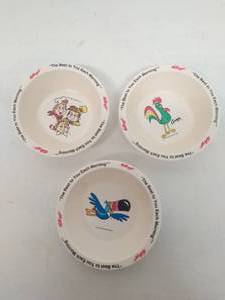 lot 5 image: Three Vintage Kelloggs Cereal Bowls