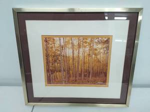 lot 30 image: Framed Fall Art
