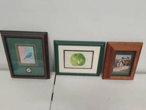 lot 48 image: Three Small Pieces Of Framed Artwork