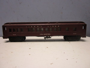 VINTAGE LIONEL O GAUGE IRVINGTON PULLMAN PASSENGER CAR