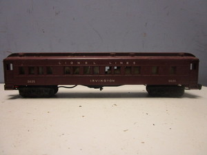 VINTAGE LIONEL O GAUGE IRVINGTON PULLMAN PASSENGER CAR