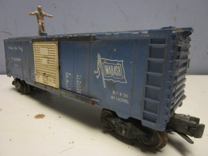 VINTAGE LIONEL O WABASH BRAKEMAN CAR, W ACTIVATED TOP BRAKEMAN FIGURE