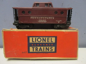 VINTAGE LIONEL O PENNSYLVANIA CABOOSE, W ORIGINAL BOX