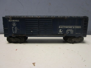 VINTAGE LIONEL, O GAUGE, BALTIMORE & OHIO AUTOMOBILE BOXCAR