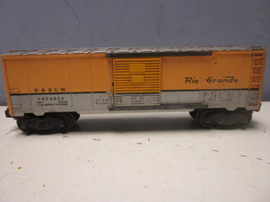 VINTAGE LIONEL, O GAUGE, D&RGW BOXCAR