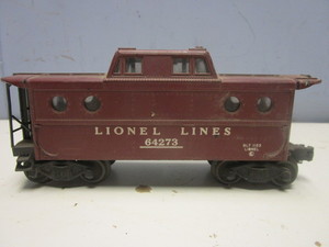 VINTAGE LIONEL O CABOOSE W LIGHTED INTERIOR