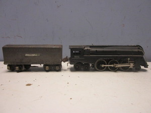 VINTAGE LIONEL O 221 STEAM LOCOMOTIVE W TENDER