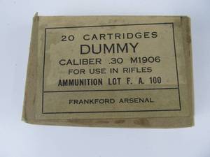 lot 5 image: NOS Unopened 30 Cal. DUMMY Cartridges