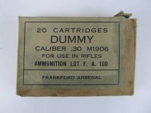 lot 6 image: NOS Unopened 30 Cal. DUMMY Cartridges