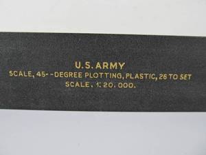 lot 7 image: US Army 45 Degree Plotting Set