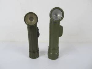 lot 34 image: 2 Larger Vintage Military Flashlights